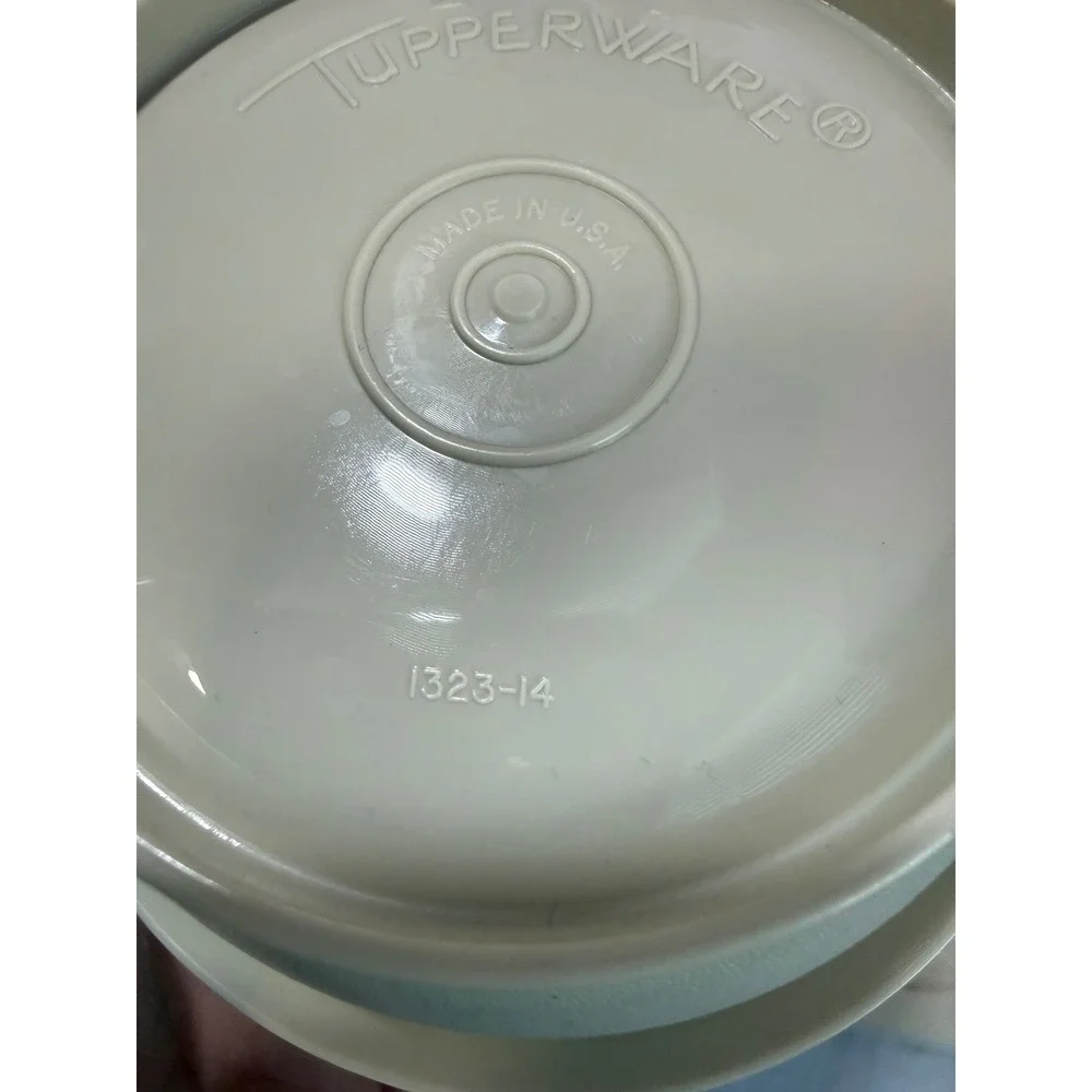 Vintage Tupperware Condiment Server Set Almond 1550-4 Tray 1323-14 Bowls 812-61